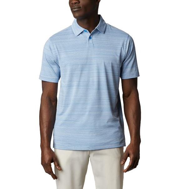 Columbia Omni-Wick Polo Blue For Men's NZ72538 New Zealand